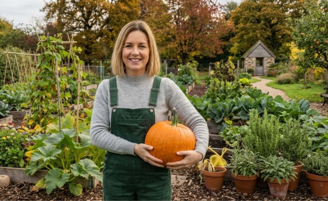 Plantas de calabazas en casa